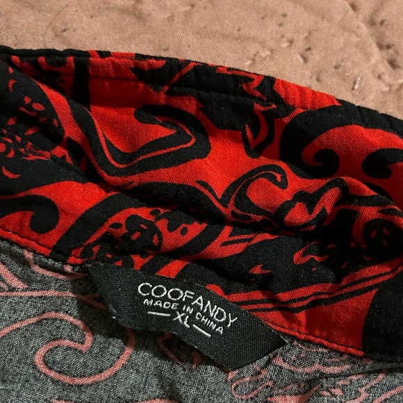 Red and Black Coofandy Matching Men’s Outfit - Picture 2 of 9